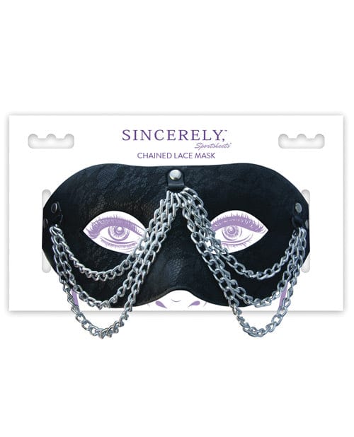 Sportsheets International Sincerely Chained Lace Mask Kink & BDSM