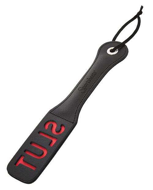 Sportsheets International Sportsheets 12" Leather Slut Impression Paddle Kink &amp; BDSM