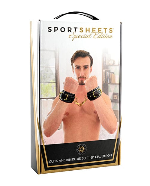 Sportsheets International Sportsheets Cuffs &amp; Blindfold Set - Special Edition Kink &amp; BDSM