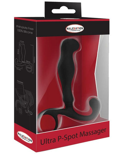 St Rubber Malesation Ultra P Spot Massager - Black Anal Toys