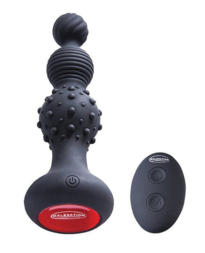 St Rubber Malesation Vibro Drill Plug - Black Anal Toys