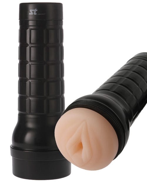 St Rubber Malesation Horny Pussy Masturbator Black Case - Ivory Penis Toys