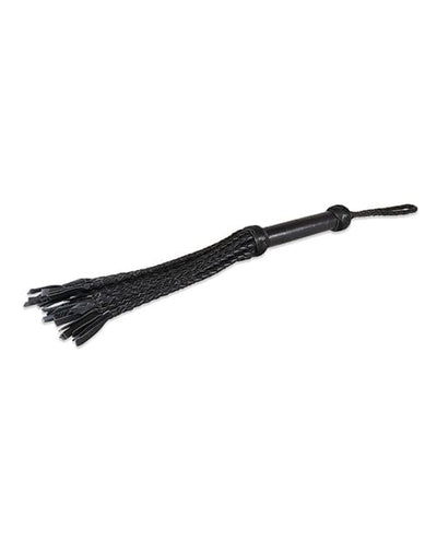 Sultra Leather Sultra 16" Lambskin Wrapped Grip Flogger Black Kink & BDSM