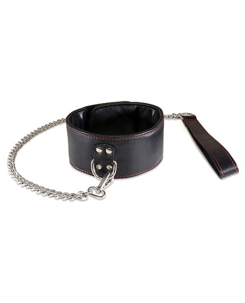 Sultra Lambskin 2 1-2" Collar with 24" Chain - Black