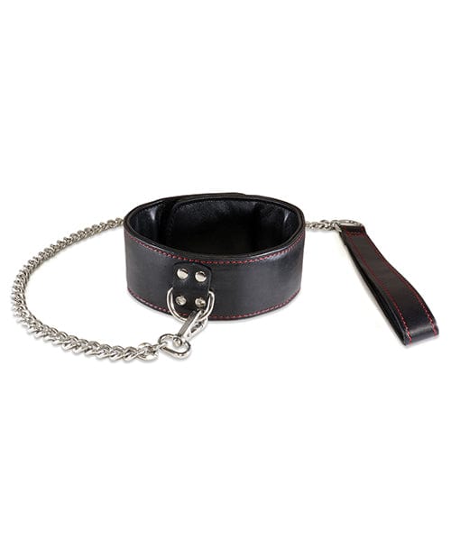 Sultra Lambskin 2" Collar with 24" Chain - Black
