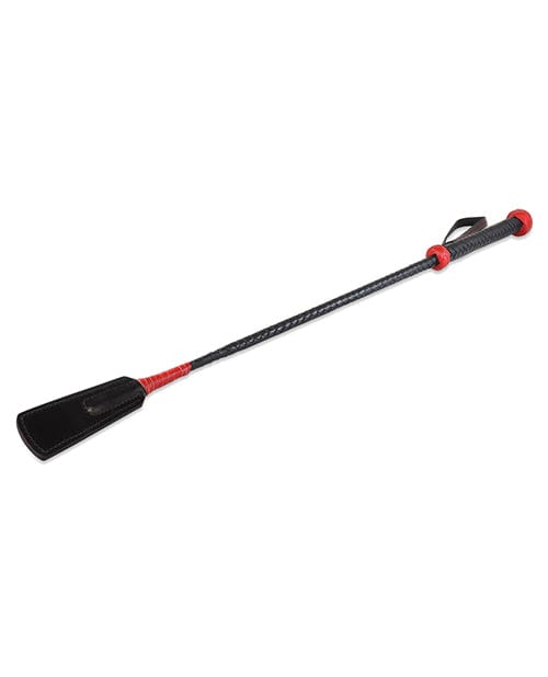 Sultra Leather Sultra Lambskin Crop Black/Red / 26" Kink &amp; BDSM