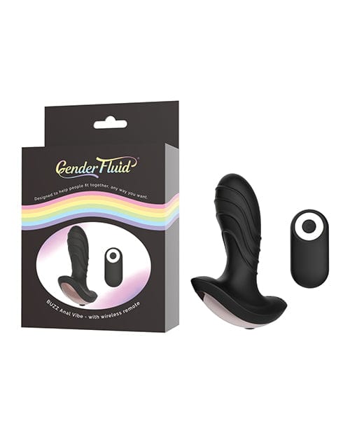 Thank Me Now INC Gender Fluid Buzz Anal Vibe W-remote - Black Anal Toys