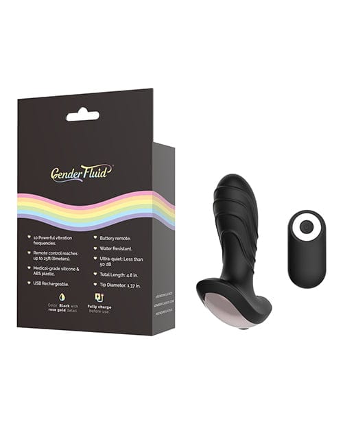 Thank Me Now INC Gender Fluid Buzz Anal Vibe W-remote - Black Anal Toys