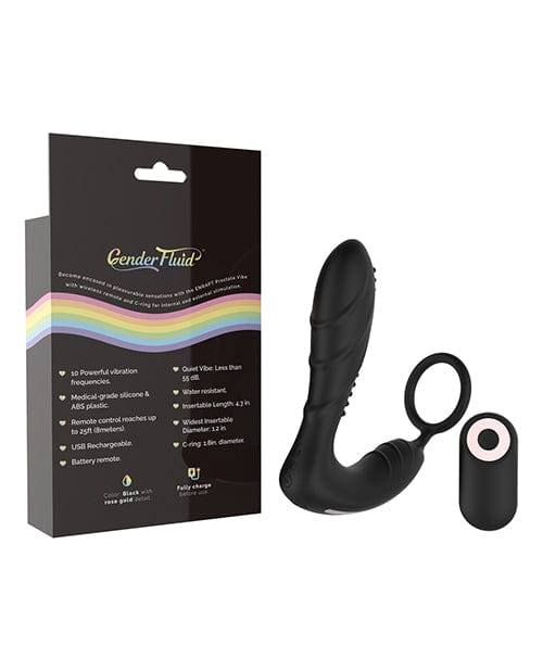 Gender Fluid Enrapt Prostate Vibe with remote - Black by Gender Fluid | Anal Toys | OrchidToys.com Gender Fluid Enrapt Prostate Vibe with remote - Black by Gender Fluid | Anal Toys | OrchidToys.com