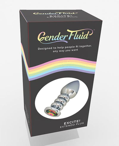 Thank Me Now INC Gender Fluid Excite! Extendo Plug - Silver Anal Toys