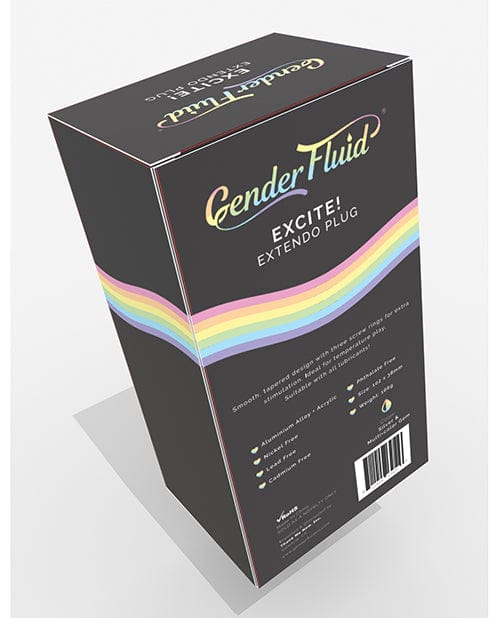 Thank Me Now INC Gender Fluid Excite! Extendo Plug - Silver Anal Toys