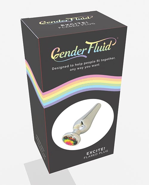 Thank Me Now INC Gender Fluid Excite! Flared Plug - Silver Anal Toys