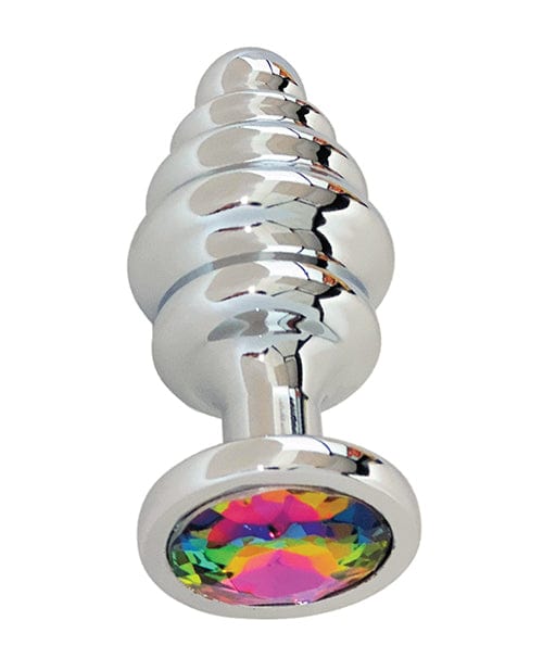 Thank Me Now INC Gender Fluid Excite! Ribbed Plug - Silver Anal Toys