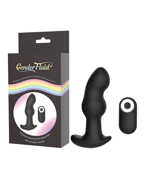 Thank Me Now INC Gender Fluid Frission Anal Vibe W-remote - Black Anal Toys