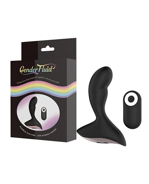 Thank Me Now INC Gender Fluid Rumble Anal Vibe W-remote - Black Anal Toys