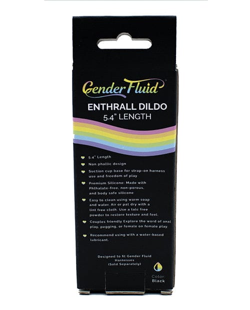 Thank Me Now INC Gender Fluid 5.5" Enthrall Strap On Dildo - Black Dildos
