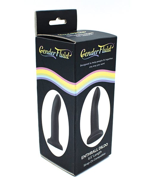 Thank Me Now INC Gender Fluid 6.5" Enthrall Strap On Dildo - Black Dildos
