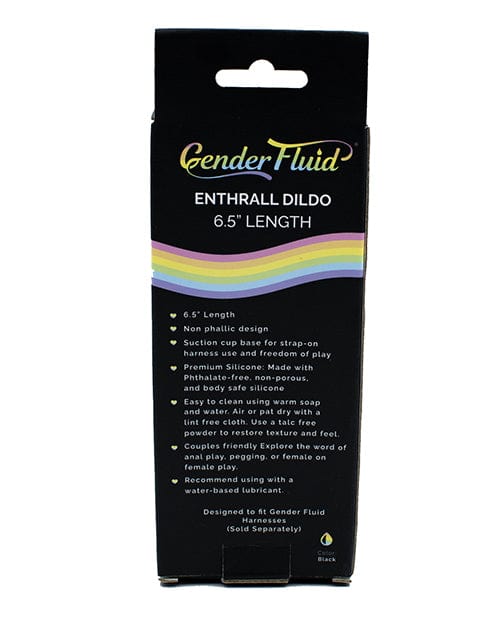 Thank Me Now INC Gender Fluid 6.5" Enthrall Strap On Dildo - Black Dildos