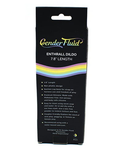 Thank Me Now INC Gender Fluid 7.8" Enthrall Strap On Dildo - Black Dildos