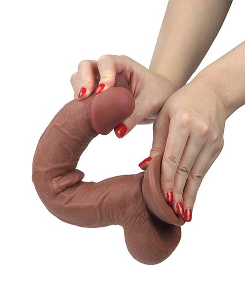 Thank Me Now INC Get Lucky 11" Real Skin Series - Light Brown Dildos