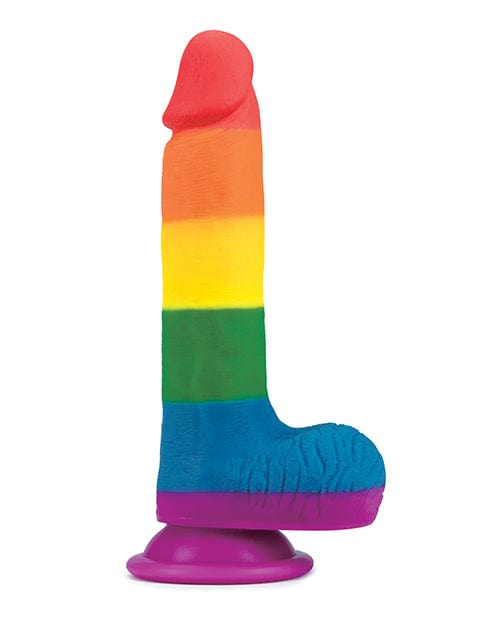 Thank Me Now INC Get Lucky 7.5" Real Skin Series Pride- Rainbow Dildos
