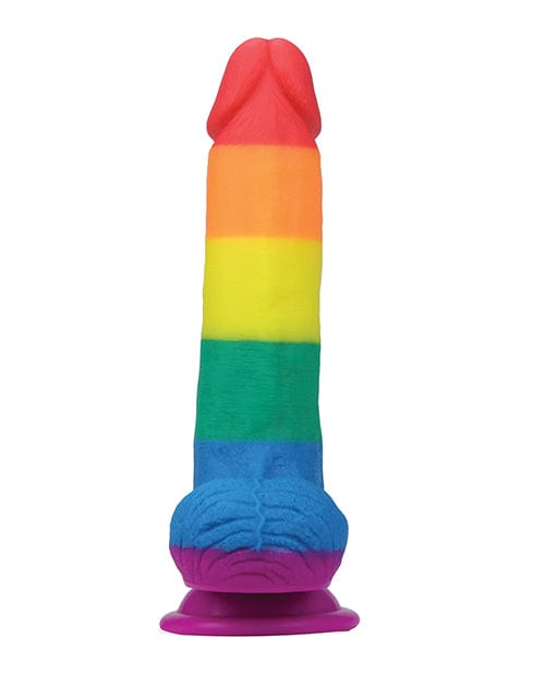 Thank Me Now INC Get Lucky 7.5" Real Skin Series Pride- Rainbow Dildos