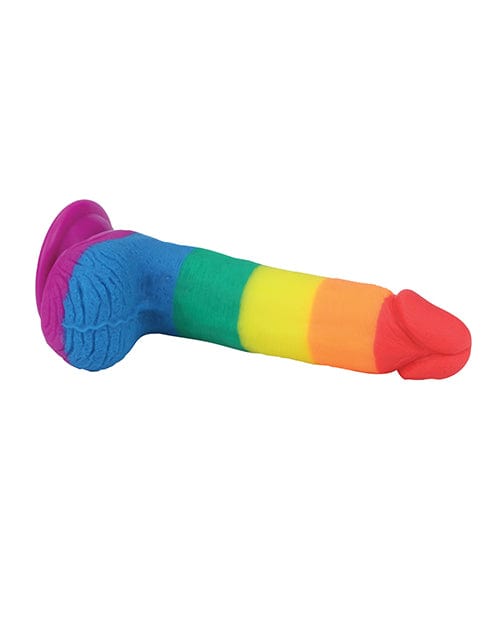 Thank Me Now INC Get Lucky 7.5" Real Skin Series Pride- Rainbow Dildos