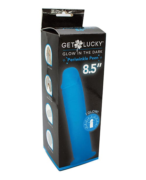 Thank Me Now INC Get Lucky 8.5" Glow In The Dark Periwinkle Peen Dildo Dildos
