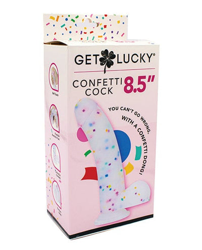 Thank Me Now INC Get Lucky 8.5" Real Skin Confetti Cock - Multi Color Dildos