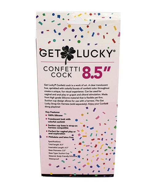 Thank Me Now INC Get Lucky 8.5" Real Skin Confetti Cock - Multi Color Dildos