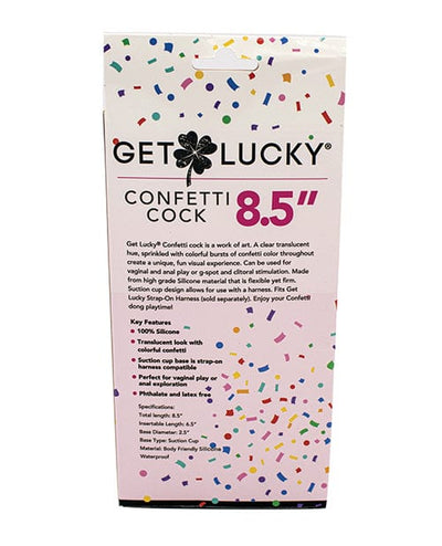 Thank Me Now INC Get Lucky 8.5" Real Skin Confetti Cock - Multi Color Dildos