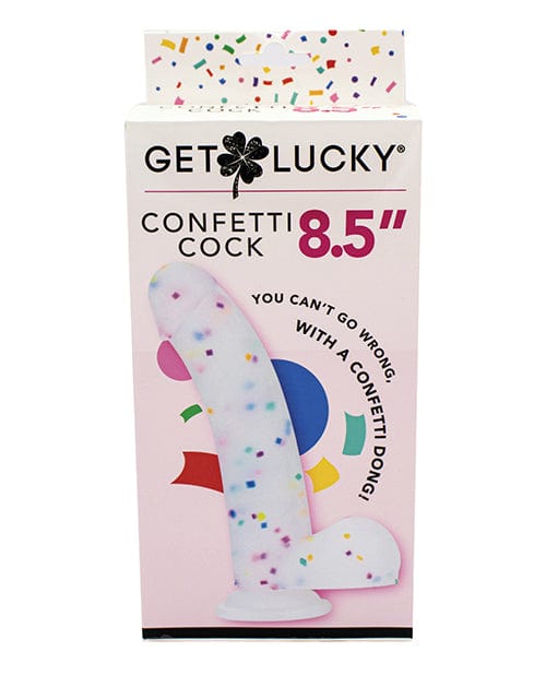 Thank Me Now INC Get Lucky 8.5" Real Skin Confetti Cock - Multi Color Dildos