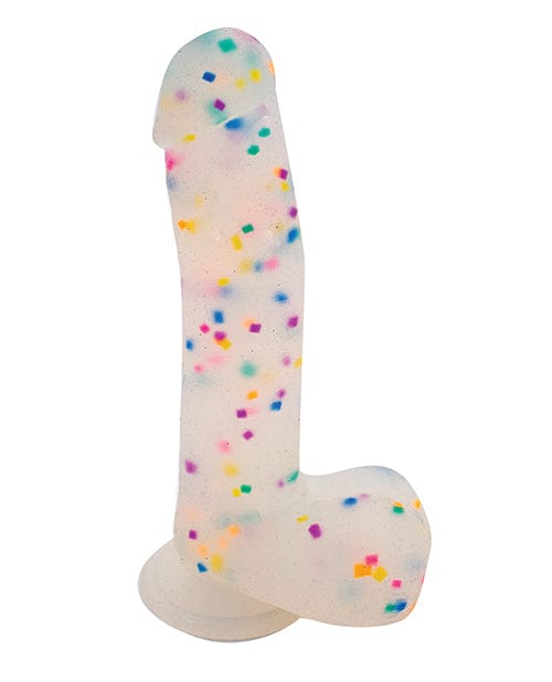 Thank Me Now INC Get Lucky 8.5" Real Skin Confetti Cock - Multi Color Dildos