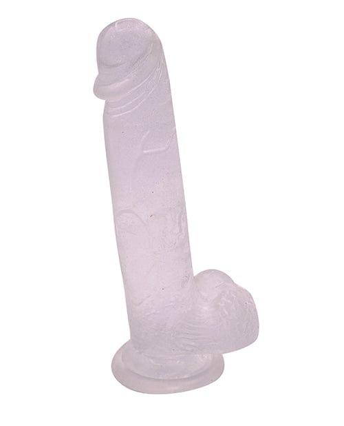 Thank Me Now INC Get Lucky 8.5" Real Skin Glitter Dick - Clear Dildos