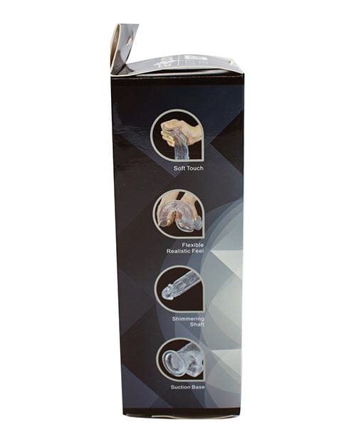 Thank Me Now INC Get Lucky 8.5" Real Skin Glitter Dick - Clear Dildos