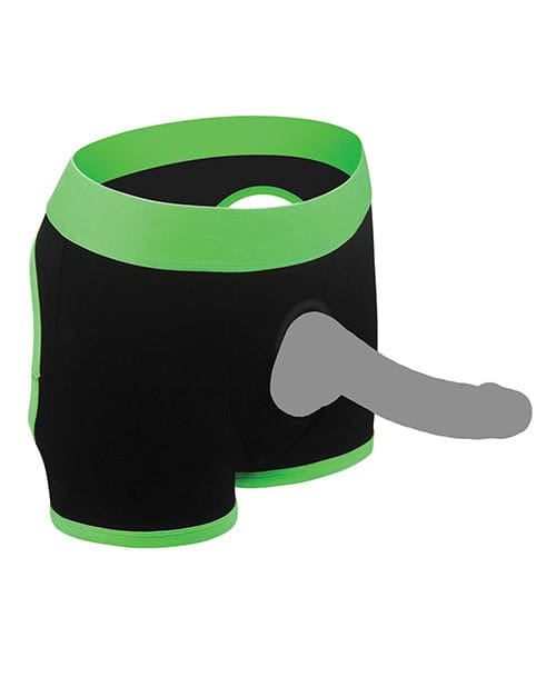Thank Me Now INC Get Lucky Strap On Boxers - Black/green Dildos