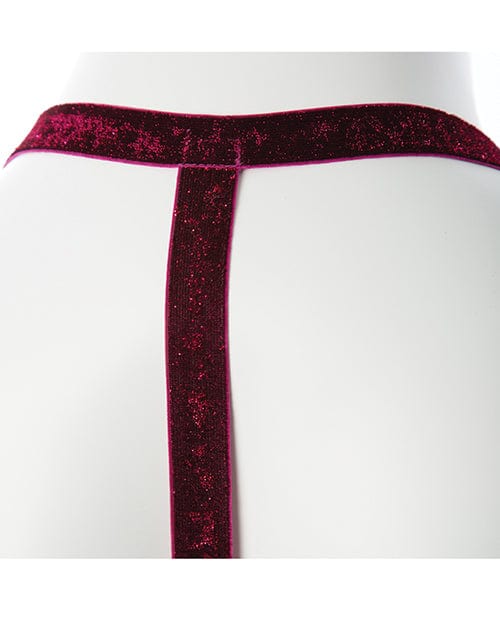 Thank Me Now INC Gender Fluid Sugar Coated Harness - Raspberry Glitter Kink &amp; BDSM