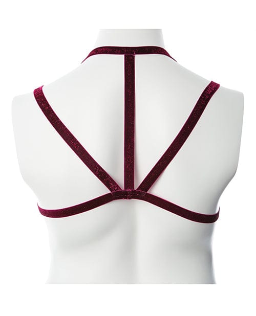 Thank Me Now INC Gender Fluid Sugar Coated Harness - Raspberry Glitter Kink &amp; BDSM