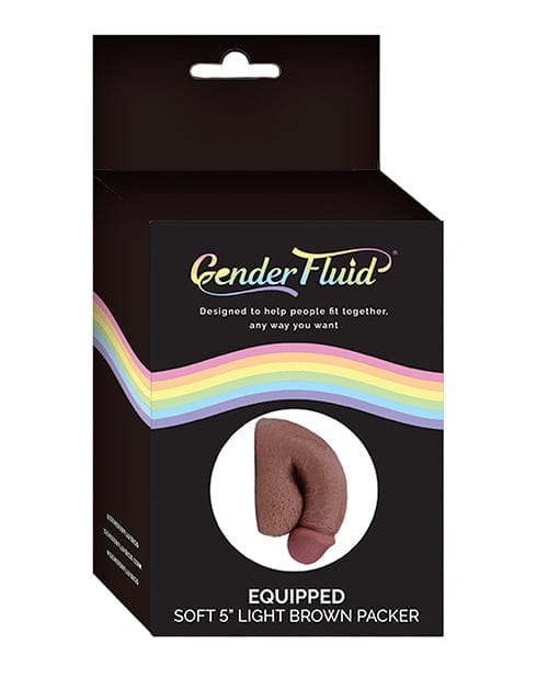 Thank Me Now INC Gender Fluid 5" Equipped Soft Packer Light Brown More