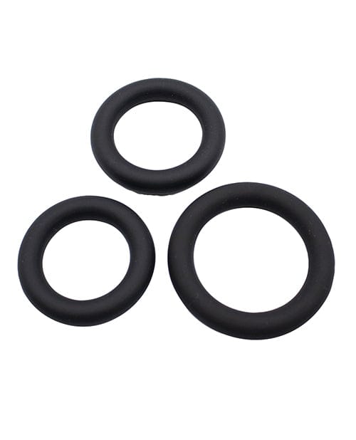 Thank Me Now INC Gender Fluid Clenchers Tension Ring Set - Black Penis Toys