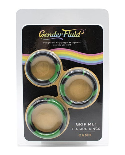 Thank Me Now INC Gender Fluid Grip Me! Tension Ring Set Camo Penis Toys