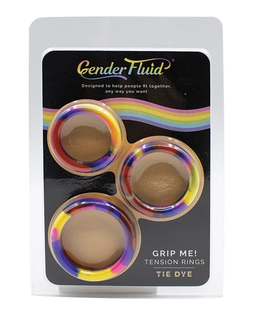 Thank Me Now INC Gender Fluid Grip Me! Tension Ring Set Tie Dye Penis Toys