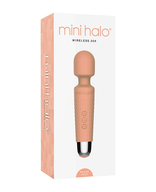 Thank Me Now Mini Halo Wireless 20x Wand Peach Fuzz Vibrators