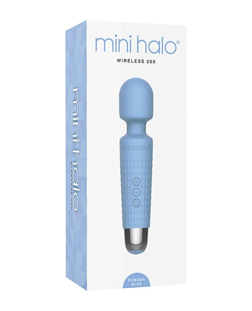 Thank Me Now Mini Halo Wireless 20x Wand Powder Blue Vibrators