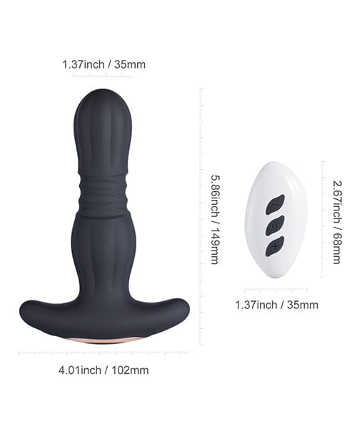 Agas Thrusting Butt Plug with Remote Control - Black by Honey Play Box | Butt Plugs | OrchidToys.com Agas Thrusting Butt Plug with Remote Control - Black by Honey Play Box | Butt Plugs | OrchidToys.com