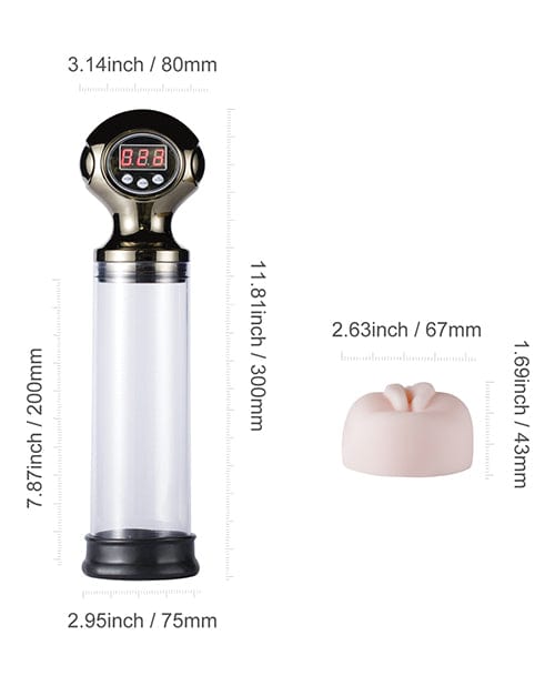Uc Global Trade INChoney Play B Pipe Male Masturbation Cup Penis Enlargement Pump - Clear Penis Toys