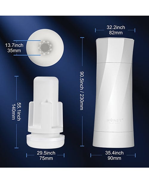 Uc Global Trade INChoney Play B Sky Intense Suction &amp; Vibration Blowjob Machine - White Penis Toys