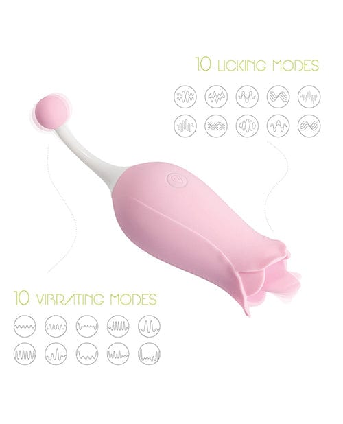 Uc Global Trade INChoney Play B Dora Rose Toy Clit Vibrator & Tongue Licker - Pink Vibrators