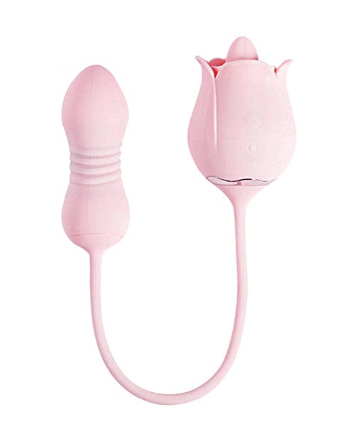 Uc Global Trade INChoney Play B Fiona Plus Rose Clit Licking Stimulator & Thrusting Egg Pink Vibrators