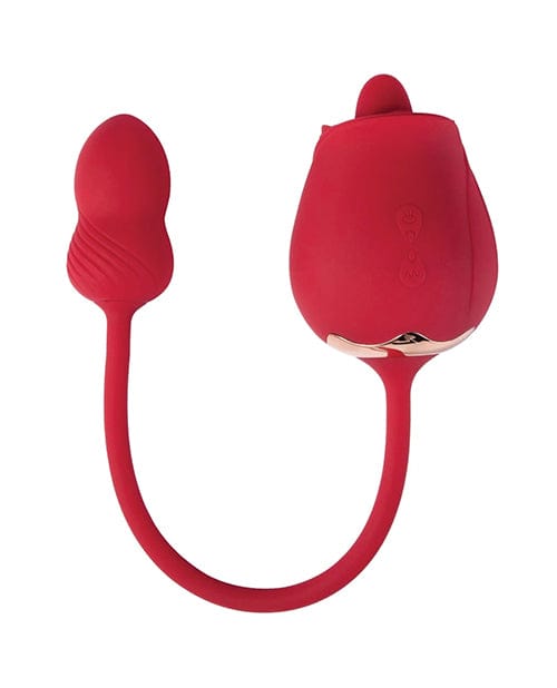 Uc Global Trade INChoney Play B Fuscia Rose Clit Licking Stimulator &amp; Vibrating Egg - Red Vibrators